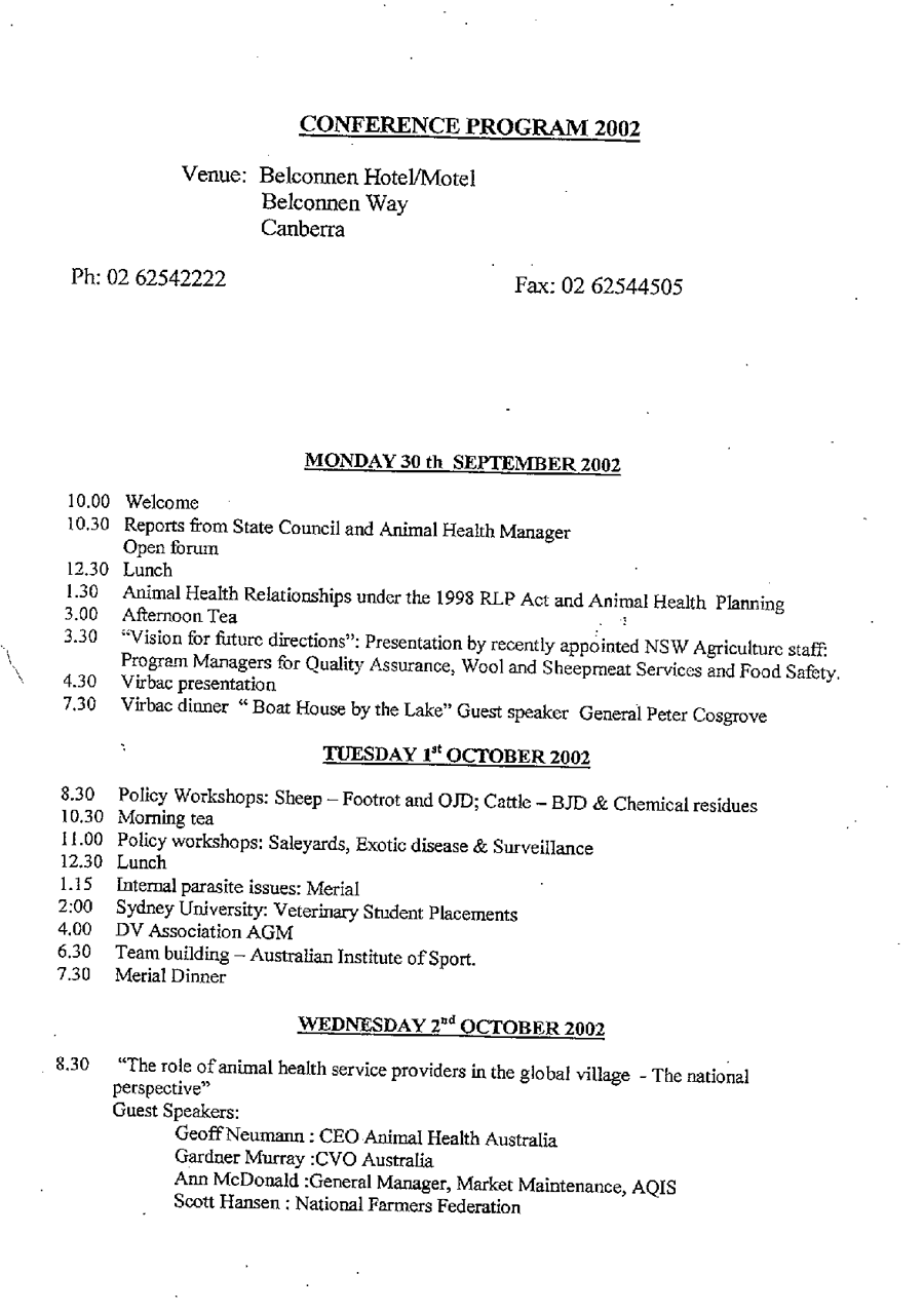 2002 Conference program 1